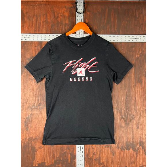 Nike Air Jordan Jumpman Flight Essentials T Shirt Black Red Bred Mens‎ Small EUC - Picture 1 of 6